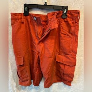 Levi’s cargo shorts men’s 36 orange/red